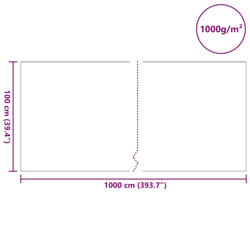 Teichvlies Grau 1 x 10 m Polyester und Baumwolle