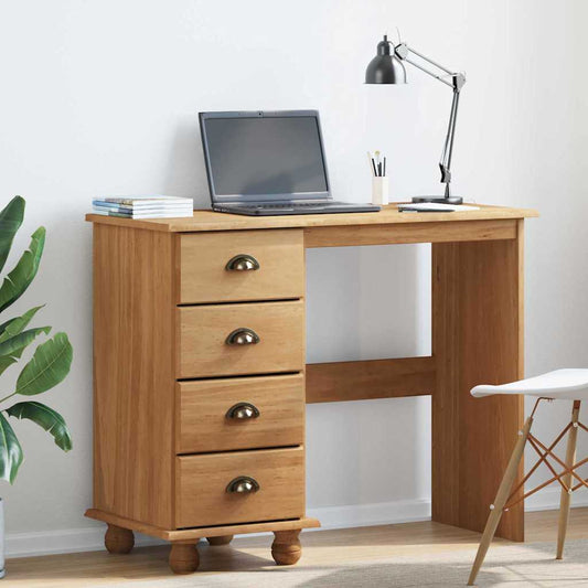 Bureau ASKIM marron 95 x 40 x 75 cm en pin massif