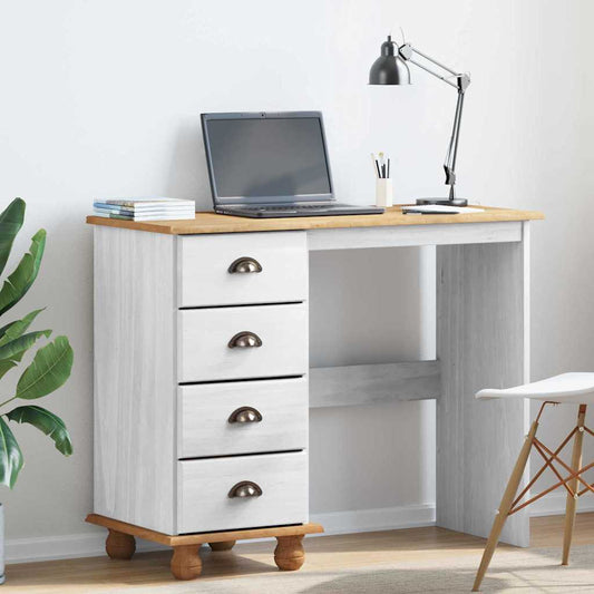 Bureau ASIM blanc 95 x 40 x 75 cm Pin massif