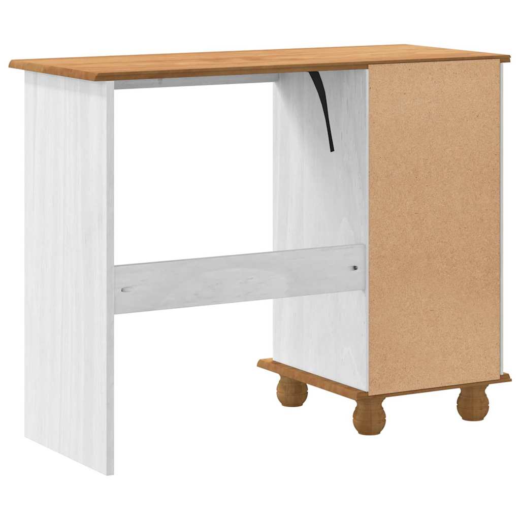 Desk ASKIM White 95 x 40 x 75 cm Solid Pine Wood