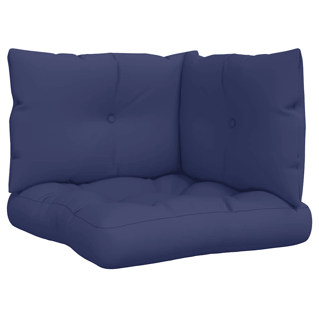 Coussins de palette 3 pcs Tissu Oxford bleu marine