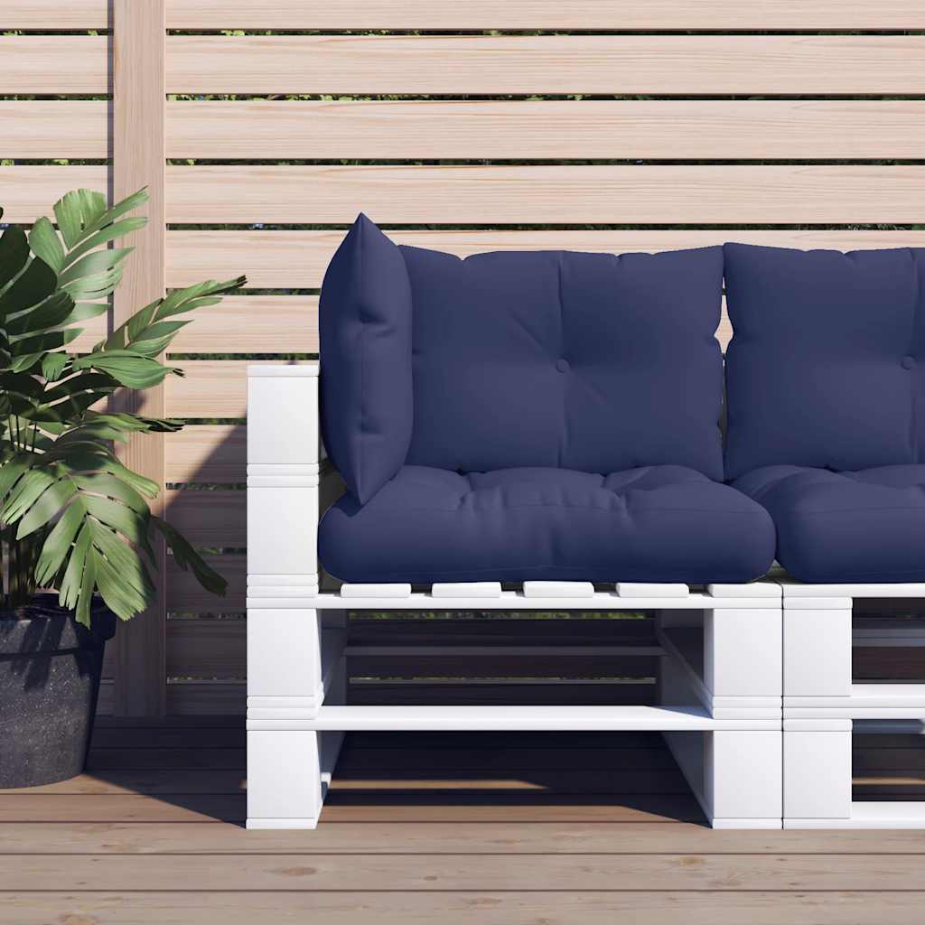 Coussins de palette 3 pcs Tissu Oxford bleu marine