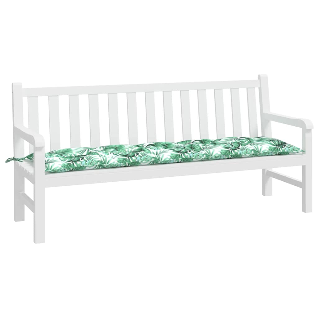 Garden Bench Cushion Leaf Pattern 180x50x7 cm Oxford Fabric