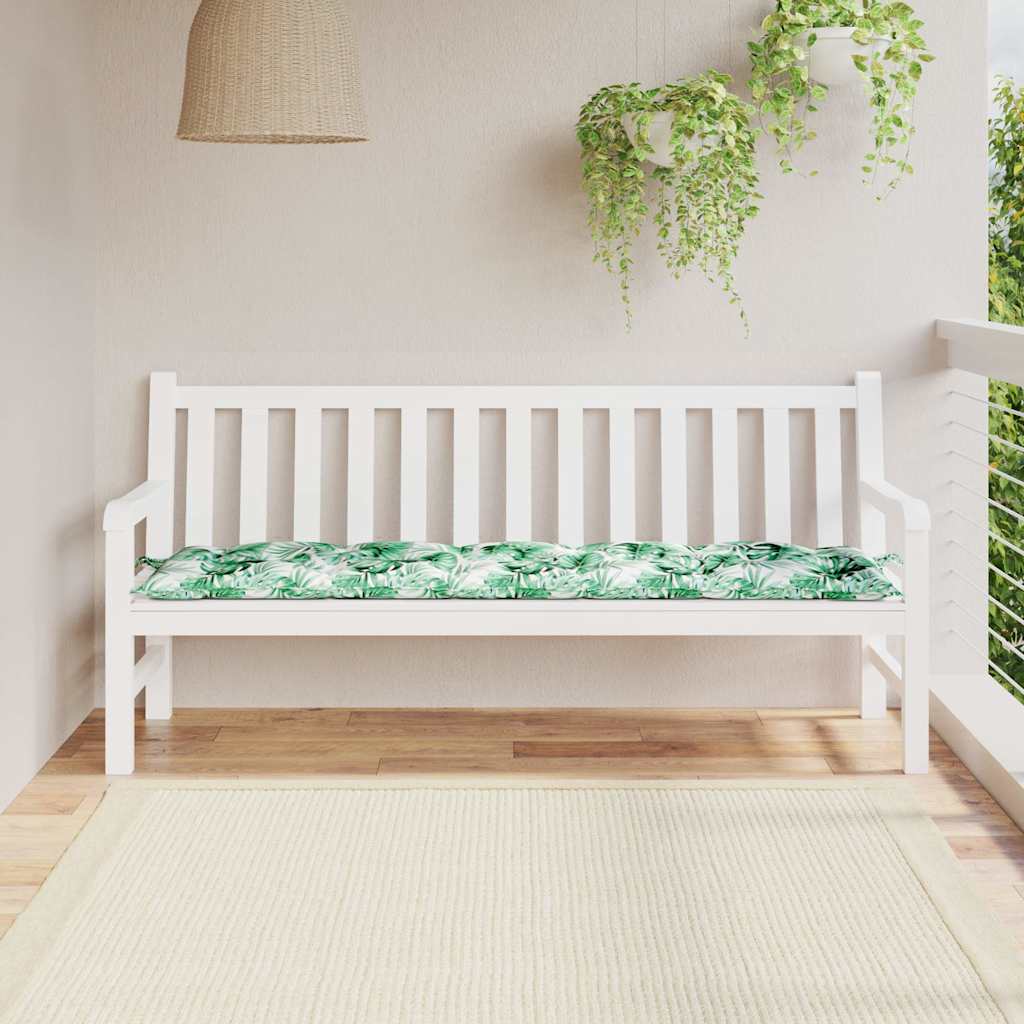 Garden Bench Cushion Leaf Pattern 180x50x7 cm Oxford Fabric