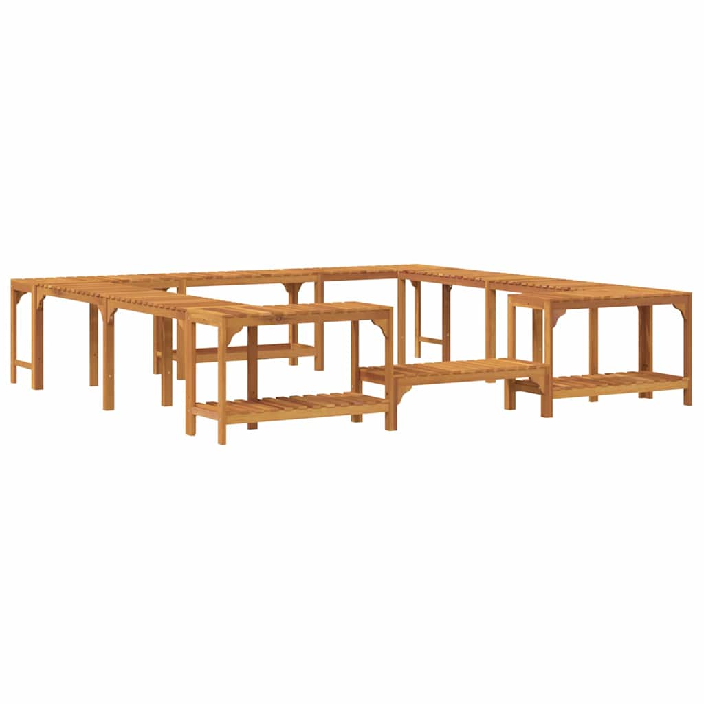 Whirlpool-Umrandung Braun 255 x 255 x 55,5 cm Massivholz Akazie