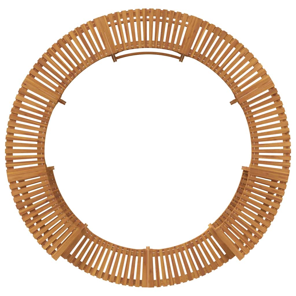 Whirlpool-Umrandung Braun Ø255 x 55,5 cm Massivholz Akazie