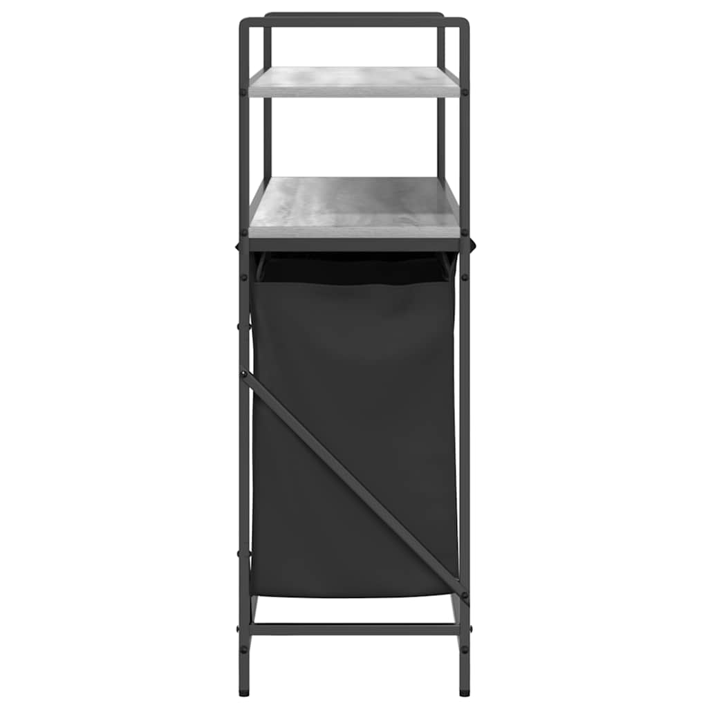 Laundry basket with 3 compartments and shelves, grey Sonoma