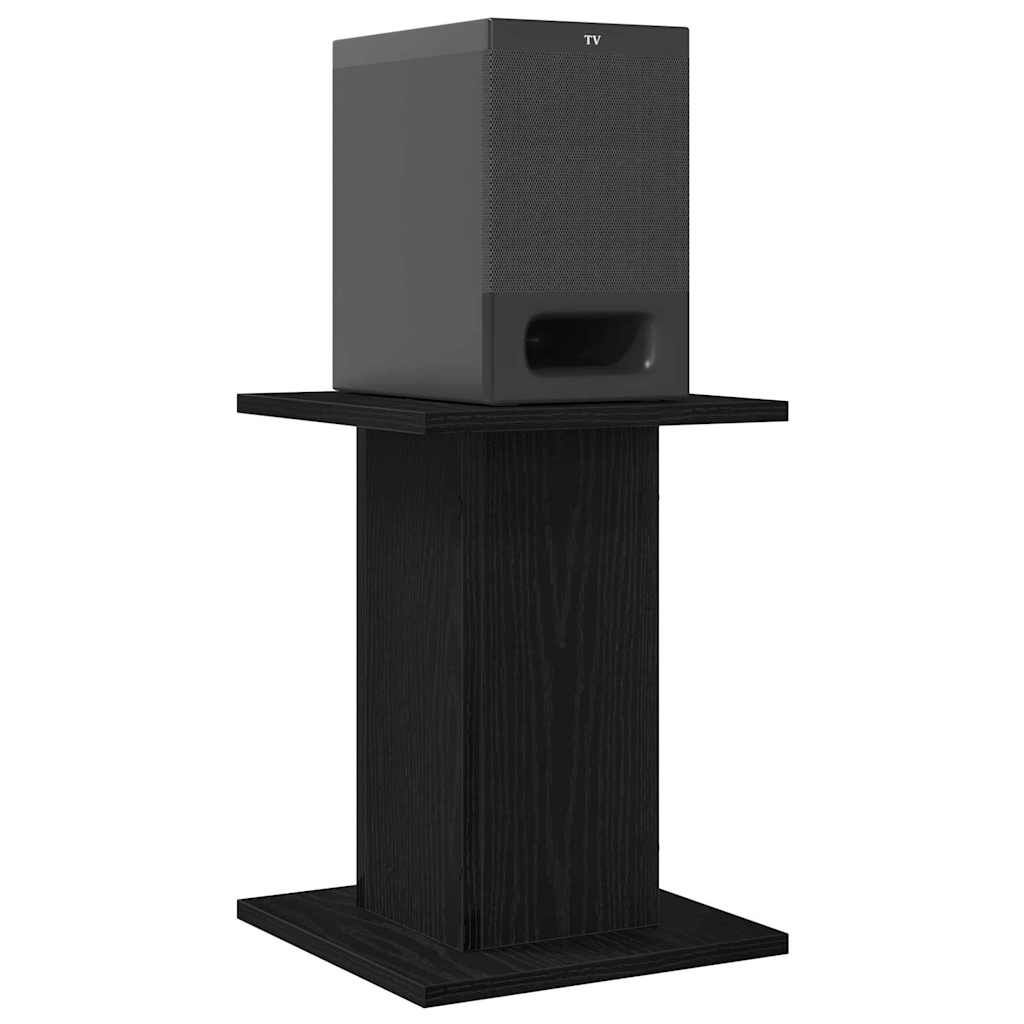 Speaker Stands 2 pcs Black Oak Look 30 x 30 x 40 cm