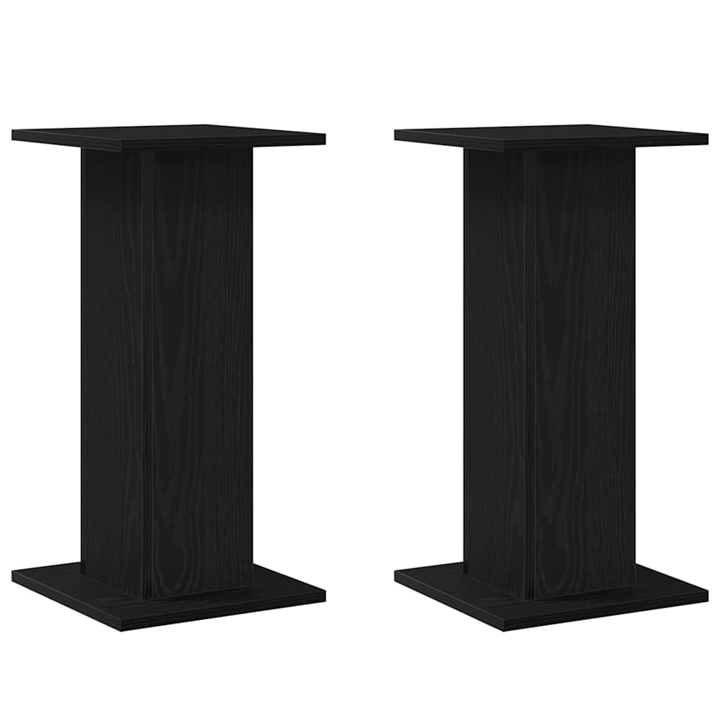 Speaker Stands 2 pcs Black Oak Look 30 x 30 x 60 cm