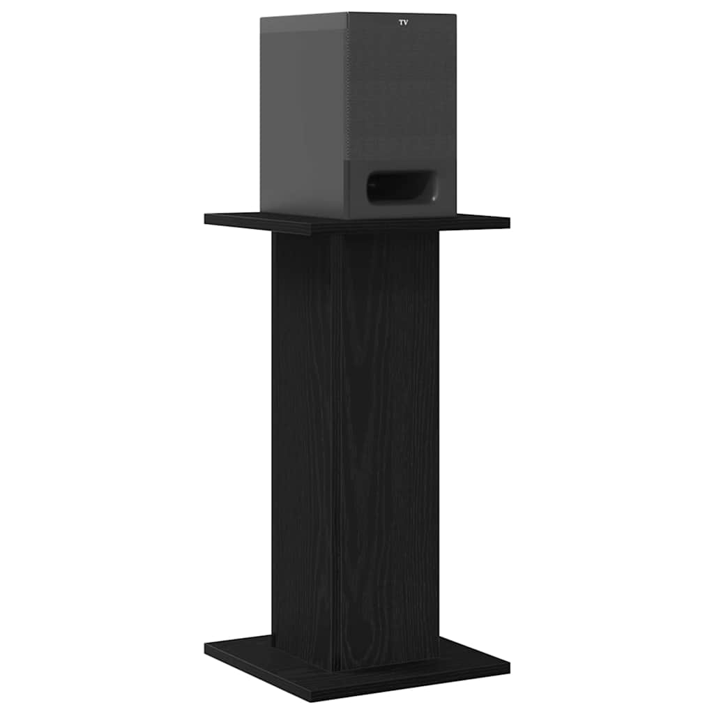 Speaker Stands 2 pcs Black Oak Look 30 x 30 x 60 cm