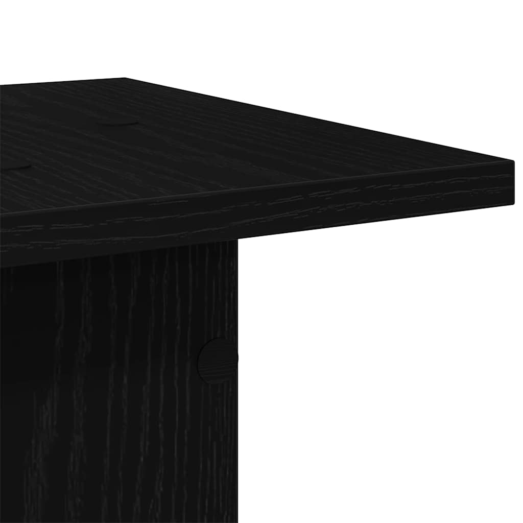 Lautsprecherständer 2 pcs Schwarz Eichen-Optik 30 x 30 x 80 cm