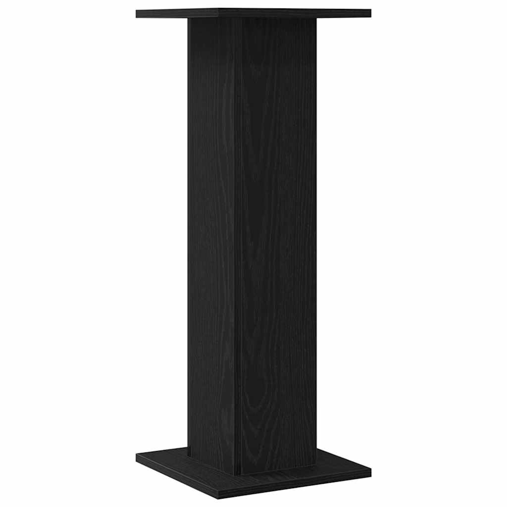 Lautsprecherständer 2 pcs Schwarz Eichen-Optik 30 x 30 x 80 cm