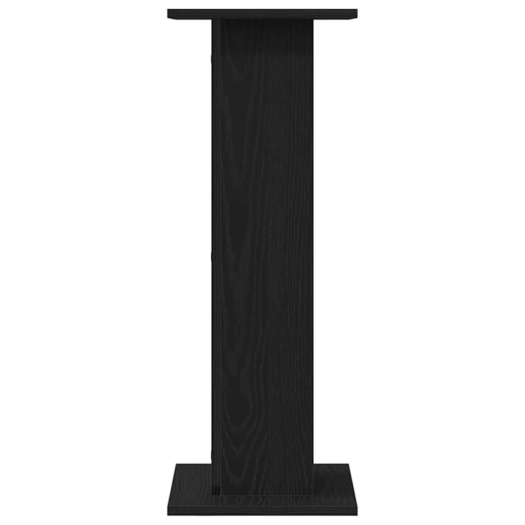 Lautsprecherständer 2 pcs Schwarz Eichen-Optik 30 x 30 x 80 cm