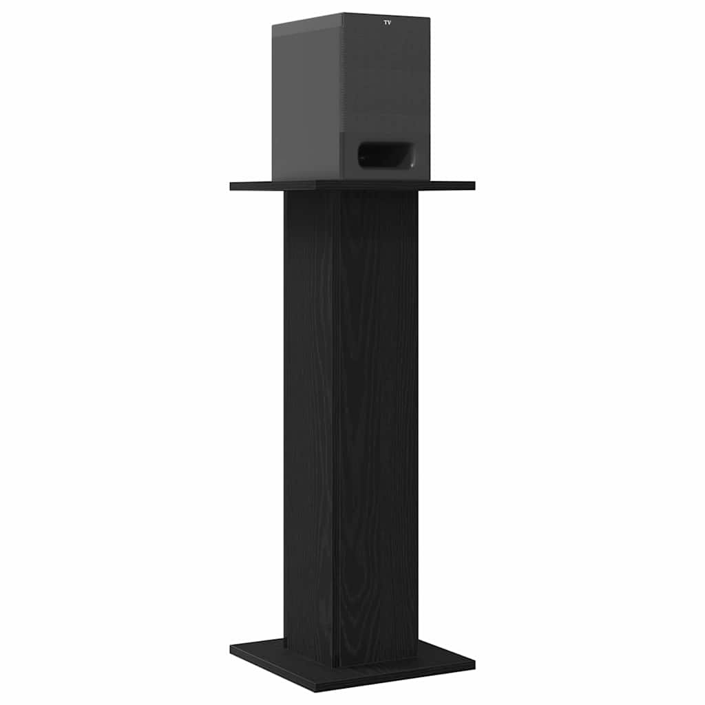 Lautsprecherständer 2 pcs Schwarz Eichen-Optik 30 x 30 x 80 cm