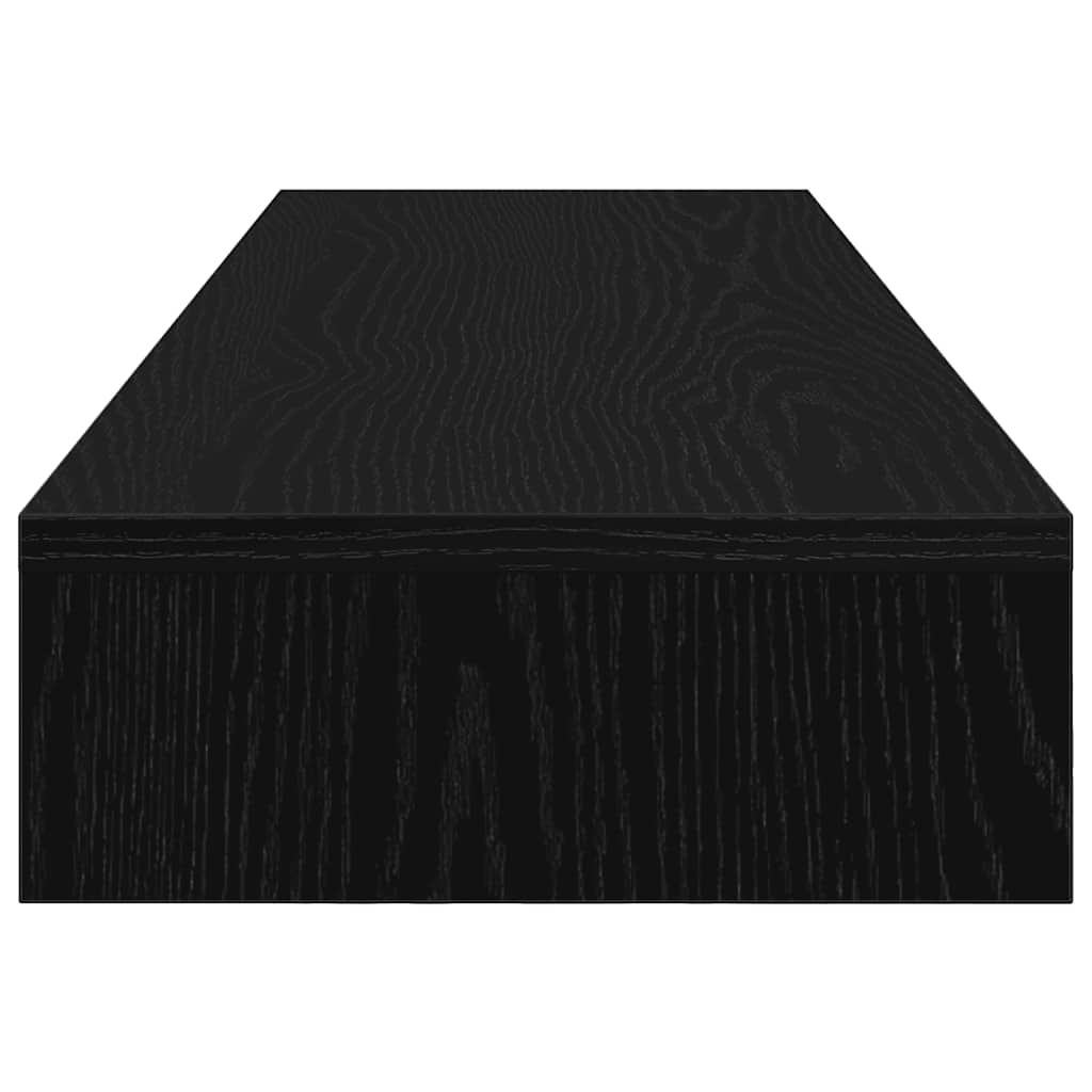 Support écran noir effet chêne 100x27x10 cm Panneau de particules