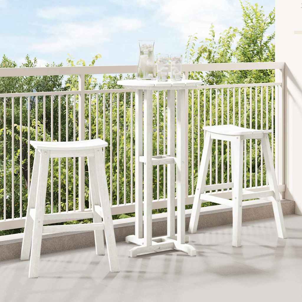 Barhocker 2 pcs Weiß 52 x 43 x 73,5 cm HDPE