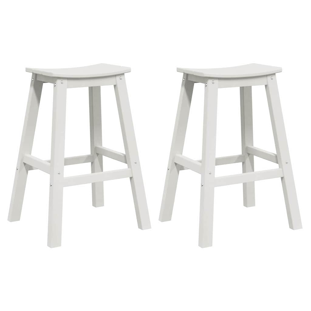 Barhocker 2 pcs Weiß 52 x 43 x 73,5 cm HDPE