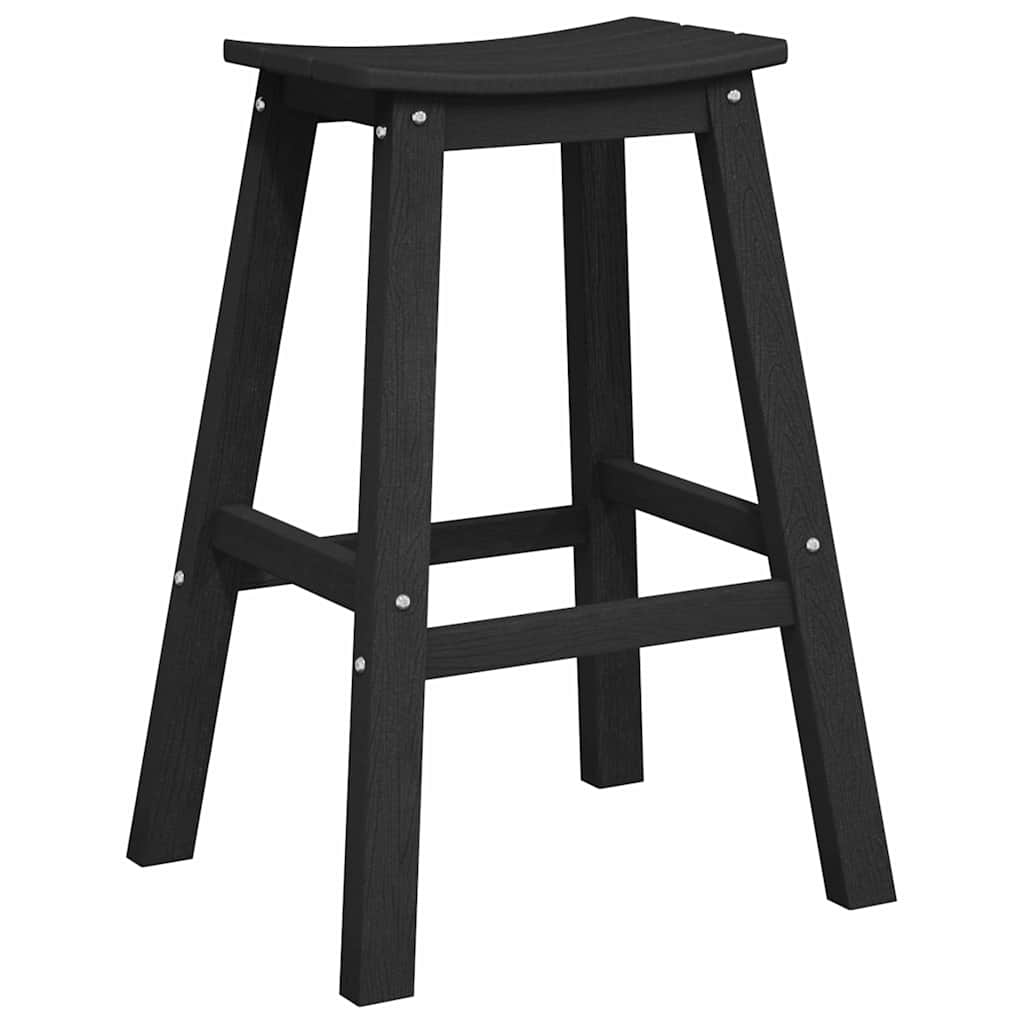 Barhocker 2 pcs Schwarz 52 x 43 x 73,5 cm HDPE