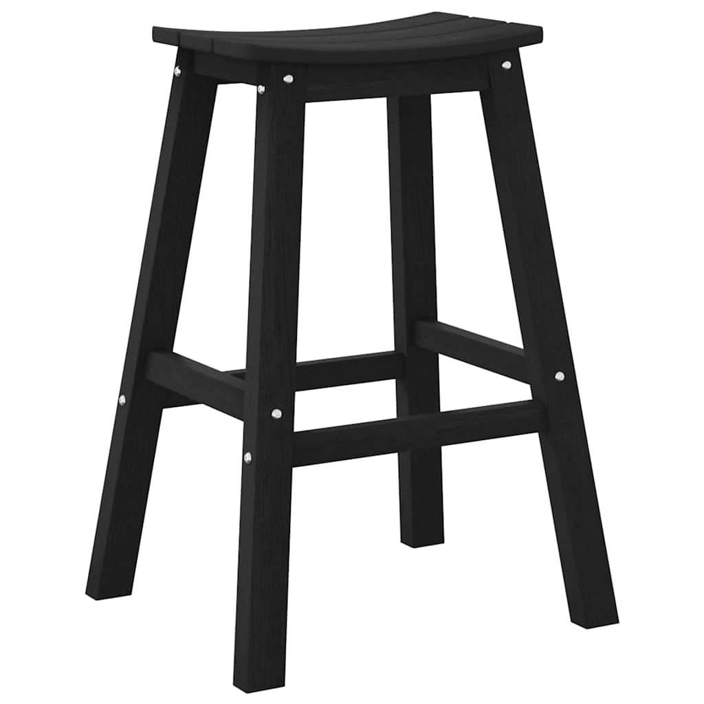 Barhocker 2 pcs Schwarz 52 x 43 x 73,5 cm HDPE