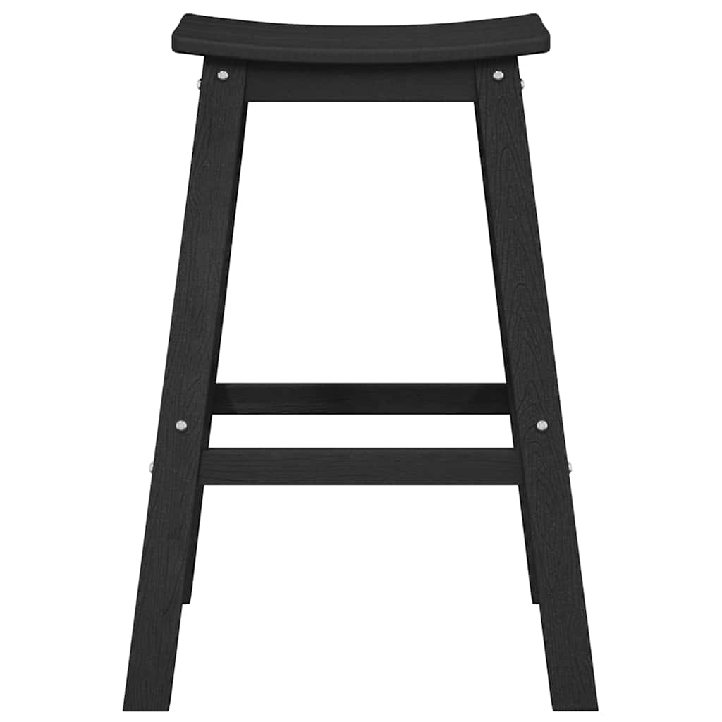 Barhocker 2 pcs Schwarz 52 x 43 x 73,5 cm HDPE