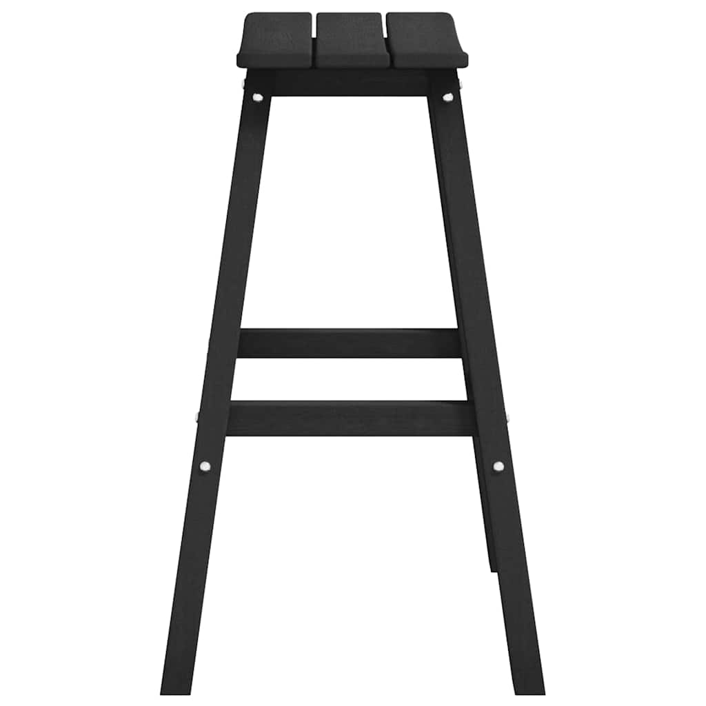 Barhocker 2 pcs Schwarz 52 x 43 x 73,5 cm HDPE