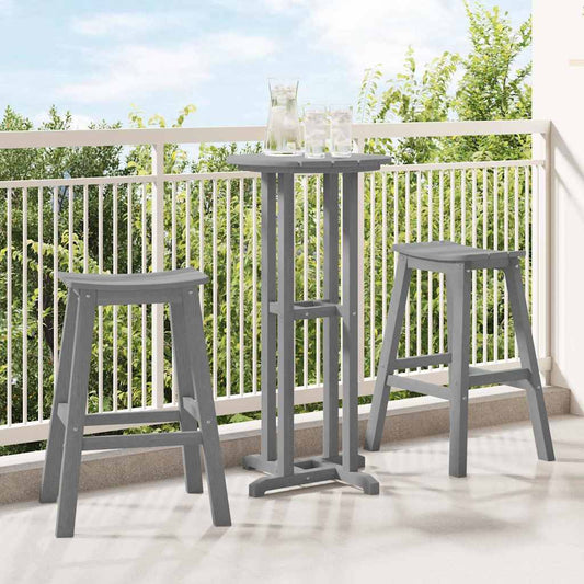 Barhocker 2 pcs Hellgrau 52 x 43 x 73,5 cm HDPE