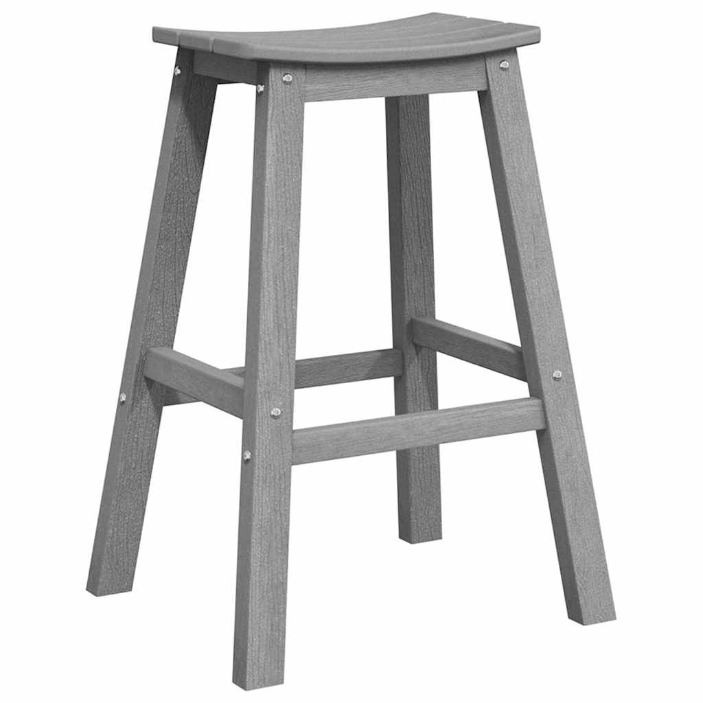 Barhocker 2 pcs Hellgrau 52 x 43 x 73,5 cm HDPE