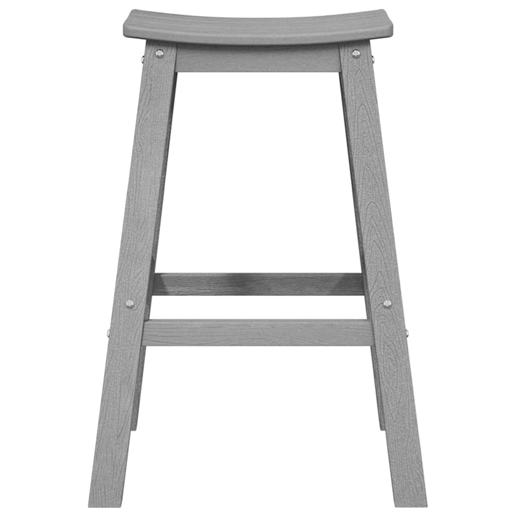Barhocker 2 pcs Hellgrau 52 x 43 x 73,5 cm HDPE