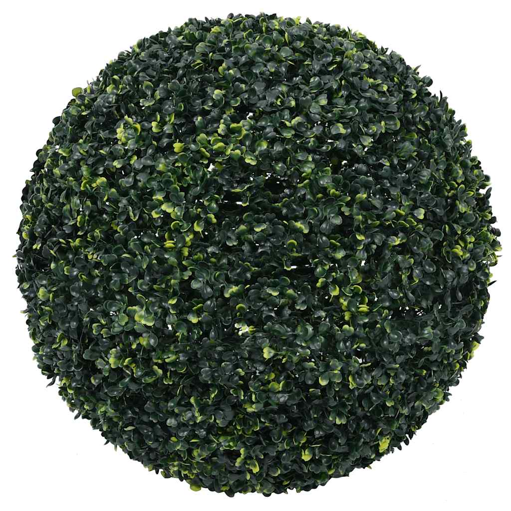 Boules de buis artificielles avec lumières LED 2 pcs Vert 52 cm