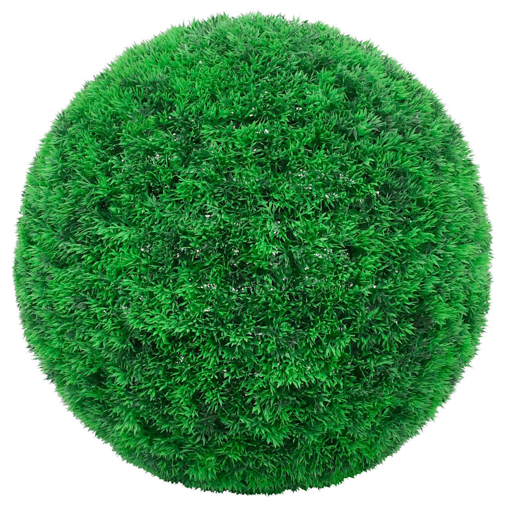 Boules de buis artificielles avec lumières LED 2 pcs Vert 45 cm