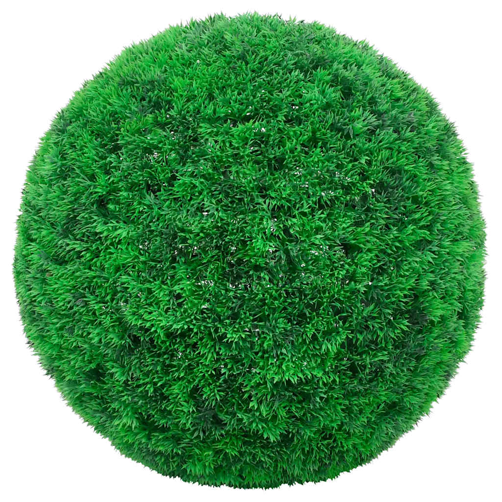Boules de buis artificielles avec lumières LED 2 pcs Vert 52 cm