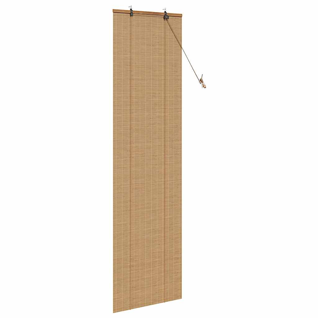 Store enrouleur avec rideaux marron 60 x 220 cm Bambou