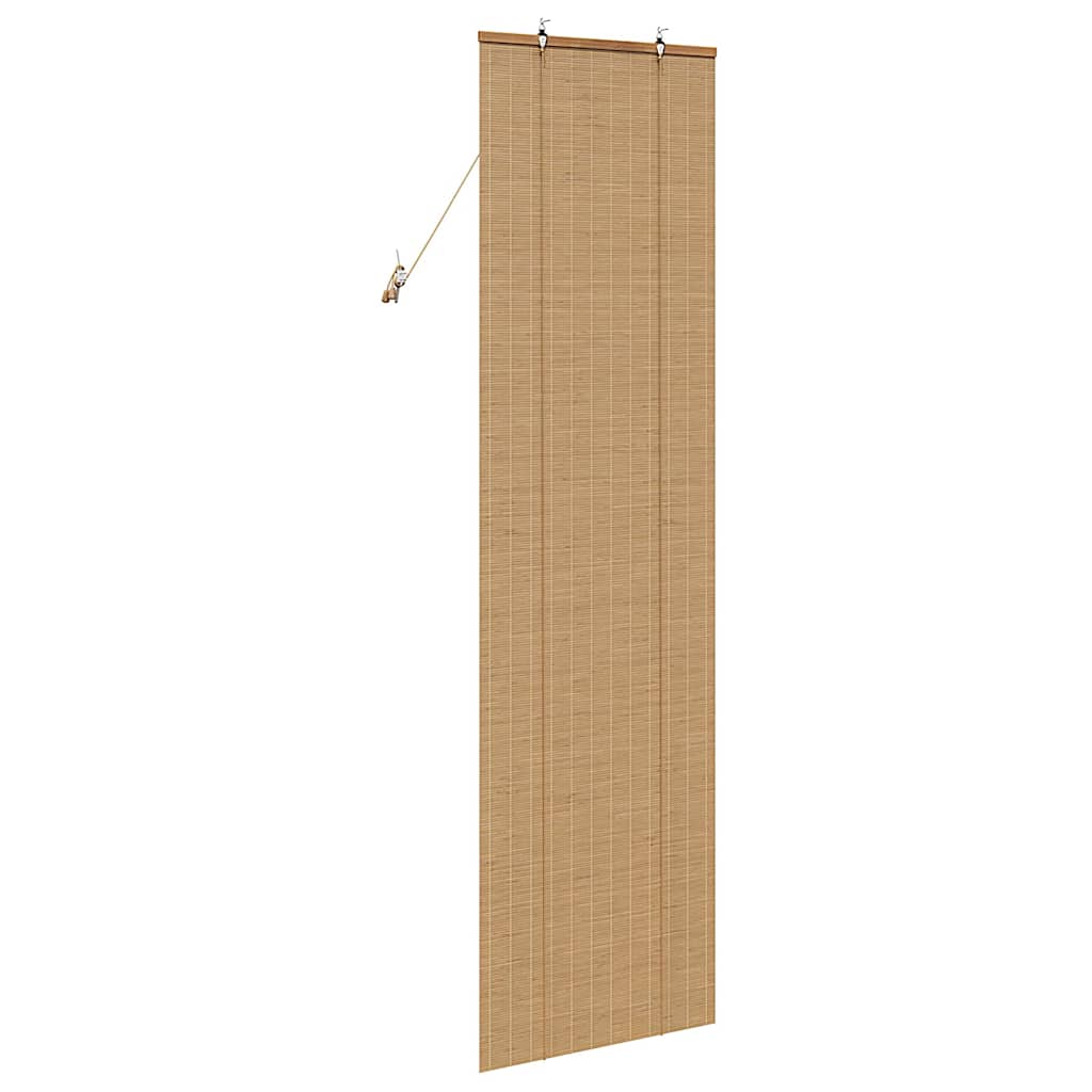 Store enrouleur avec rideaux marron 60 x 220 cm Bambou