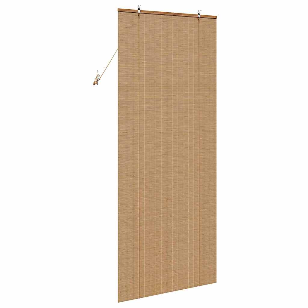 Store avec rideaux marron 80 x 220 cm Bambou