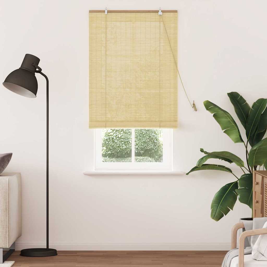 Roller blind with curtains Natural 90 x 220 cm Bamboo
