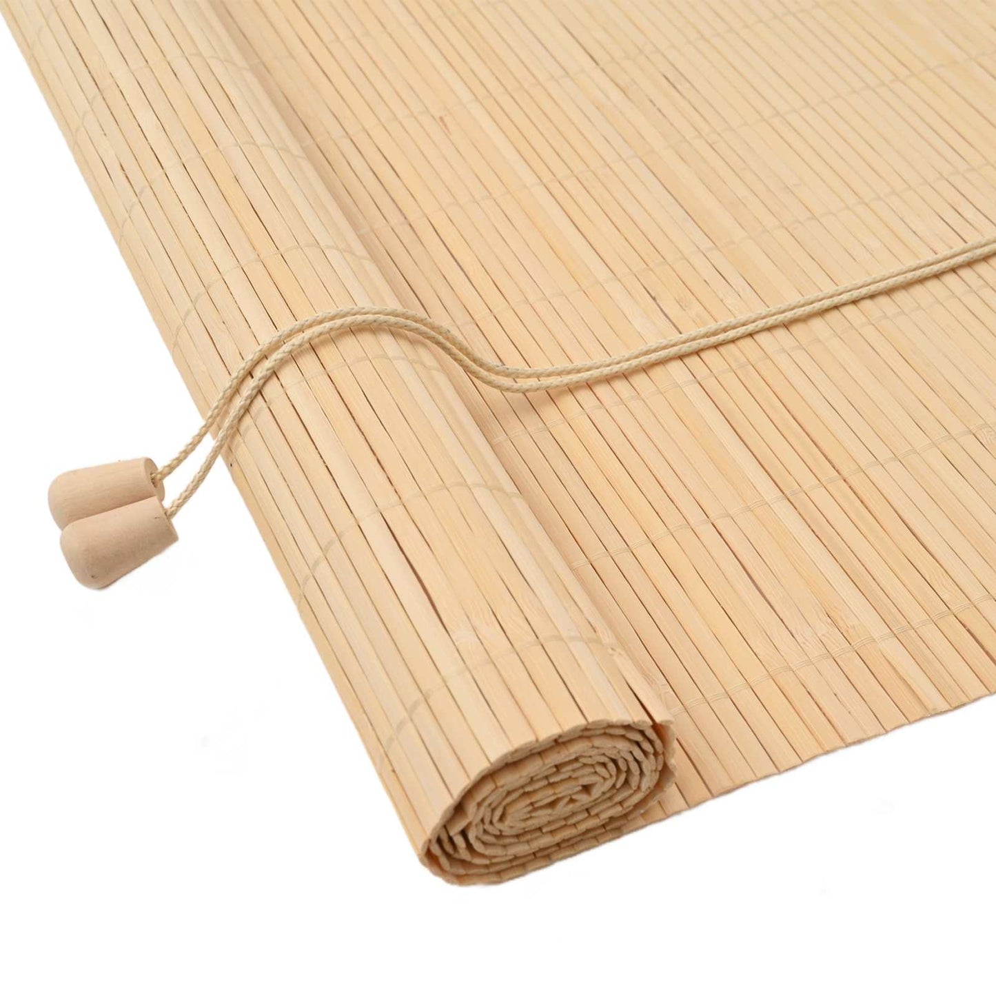 Store avec rideaux naturel 110 x 160 cm bambou