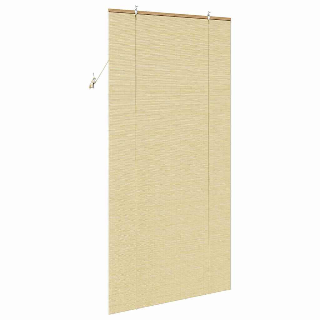 Roller Blind with Curtains Natural 120 x 220 cm Bamboo