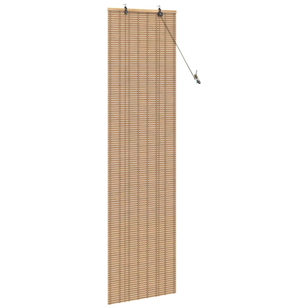 Rollo mit Vorhängen Natur 60 x 220 cm Bambus