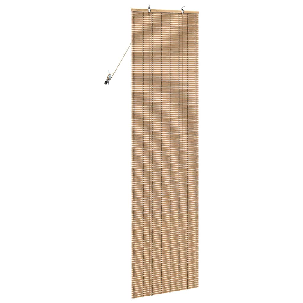 Rollo mit Vorhängen Natur 60 x 220 cm Bambus