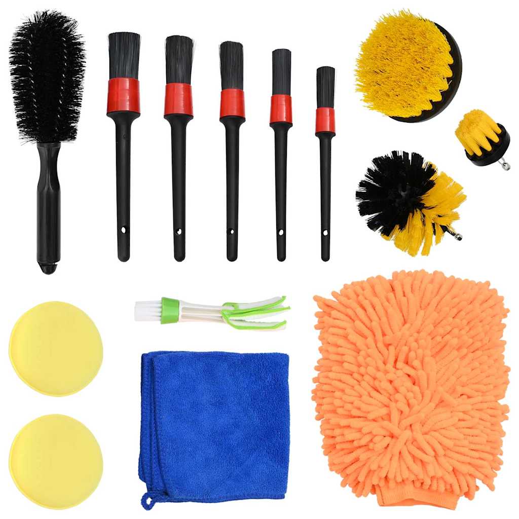 Car Brush Set Multicolored Poly Rattan