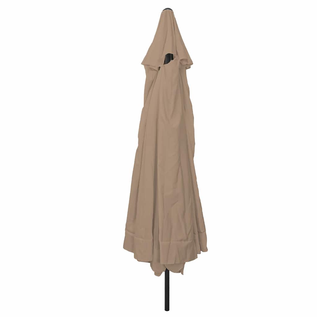 Garten-Sonnenschirm Taupe 395 x 395 x 245 cm