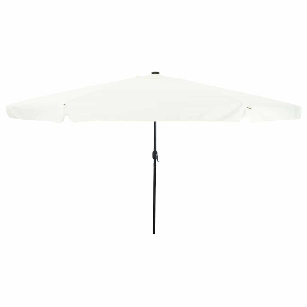 Garten-Sonnenschirm Sand und Anthrazit 395 x 395 x 245 cm