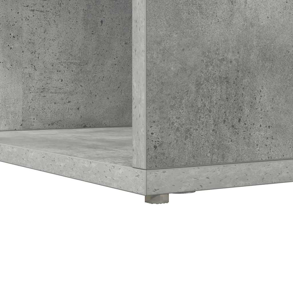 Bureau d'angle avec étagère Gris béton 101,5 x 149,5 x 149,5 cm