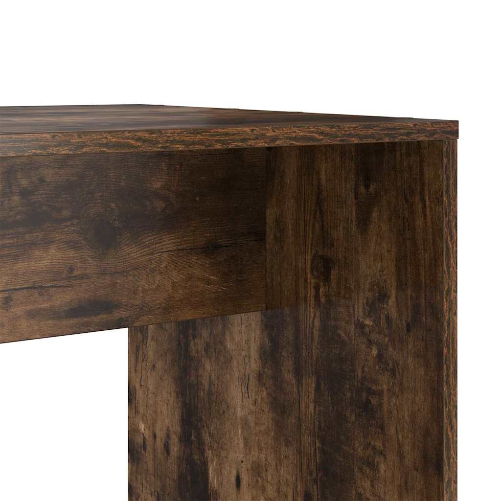 Bureau avec étagère Chêne fumé 138,5 x 55 x 143 cm