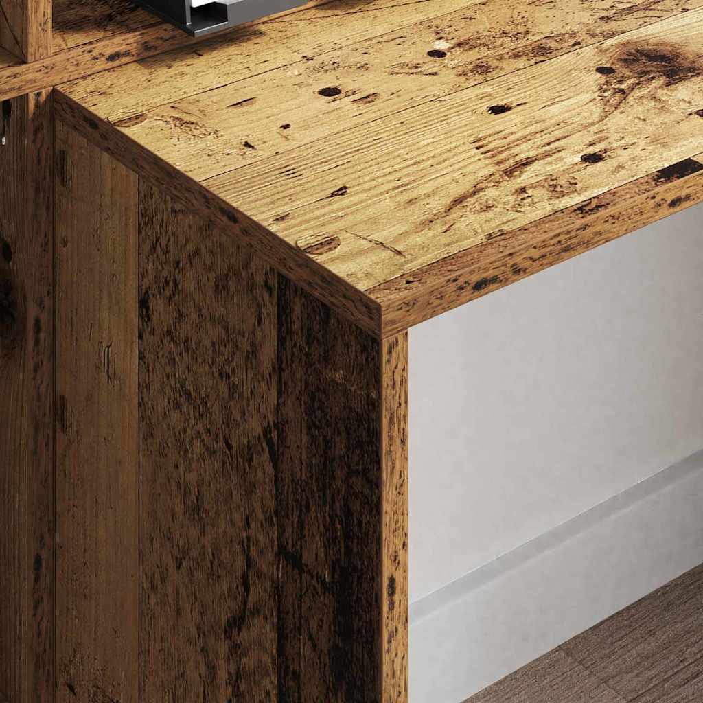 Schreibtisch Altholz 138,5 x 55 x 143 cm Holzwerkstoff