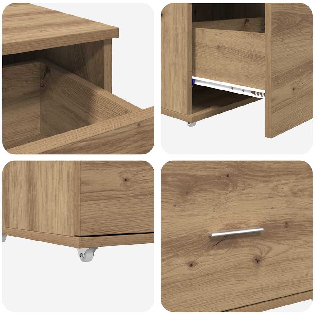Schreibtisch Artisan-Eiche 131,5 x 50 x 106,5 cm Holzwerkstoff