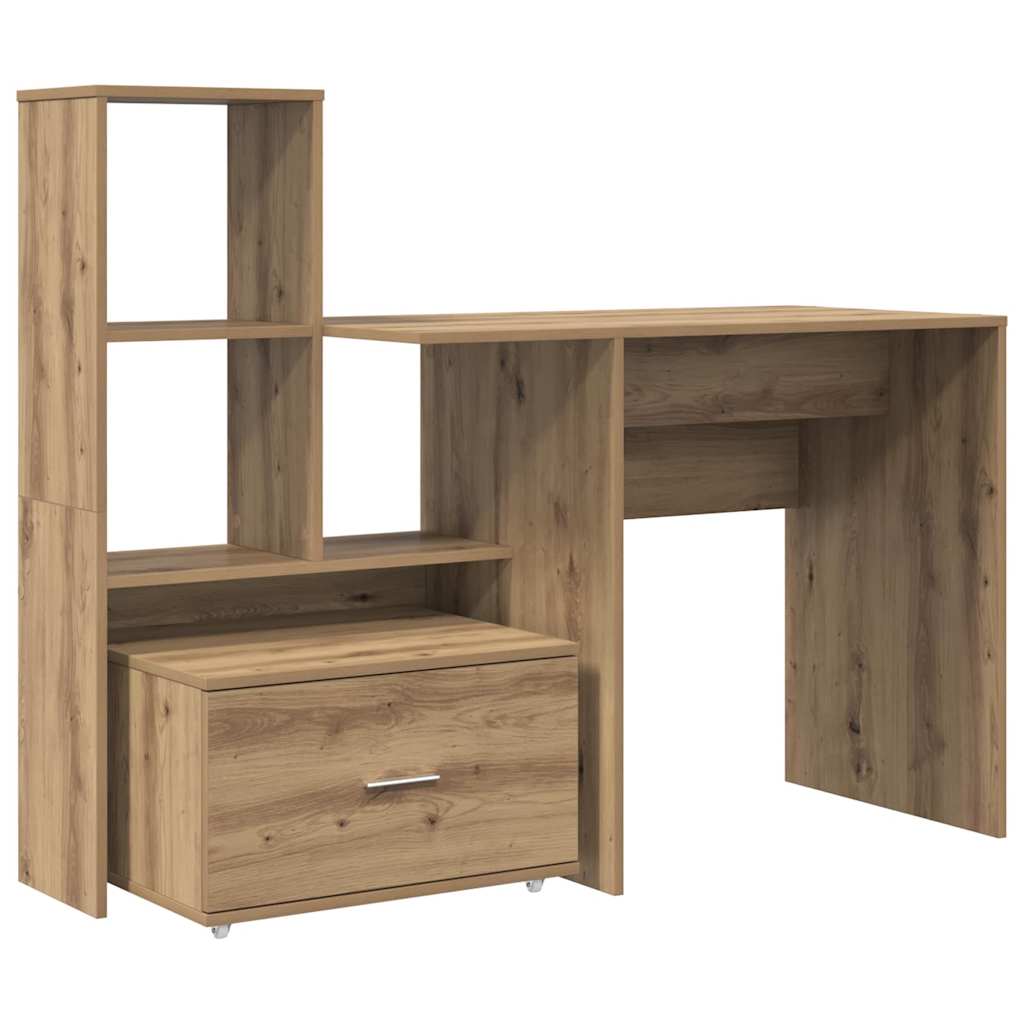 Schreibtisch Artisan-Eiche 131,5 x 50 x 106,5 cm Holzwerkstoff