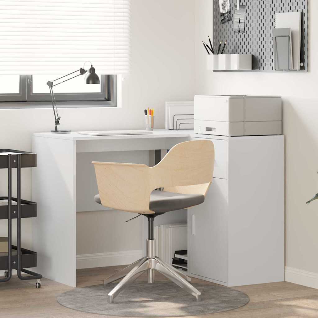 Eck-Schreibtisch mit Schubladen Weiß 102 x 88 x 75 cm
