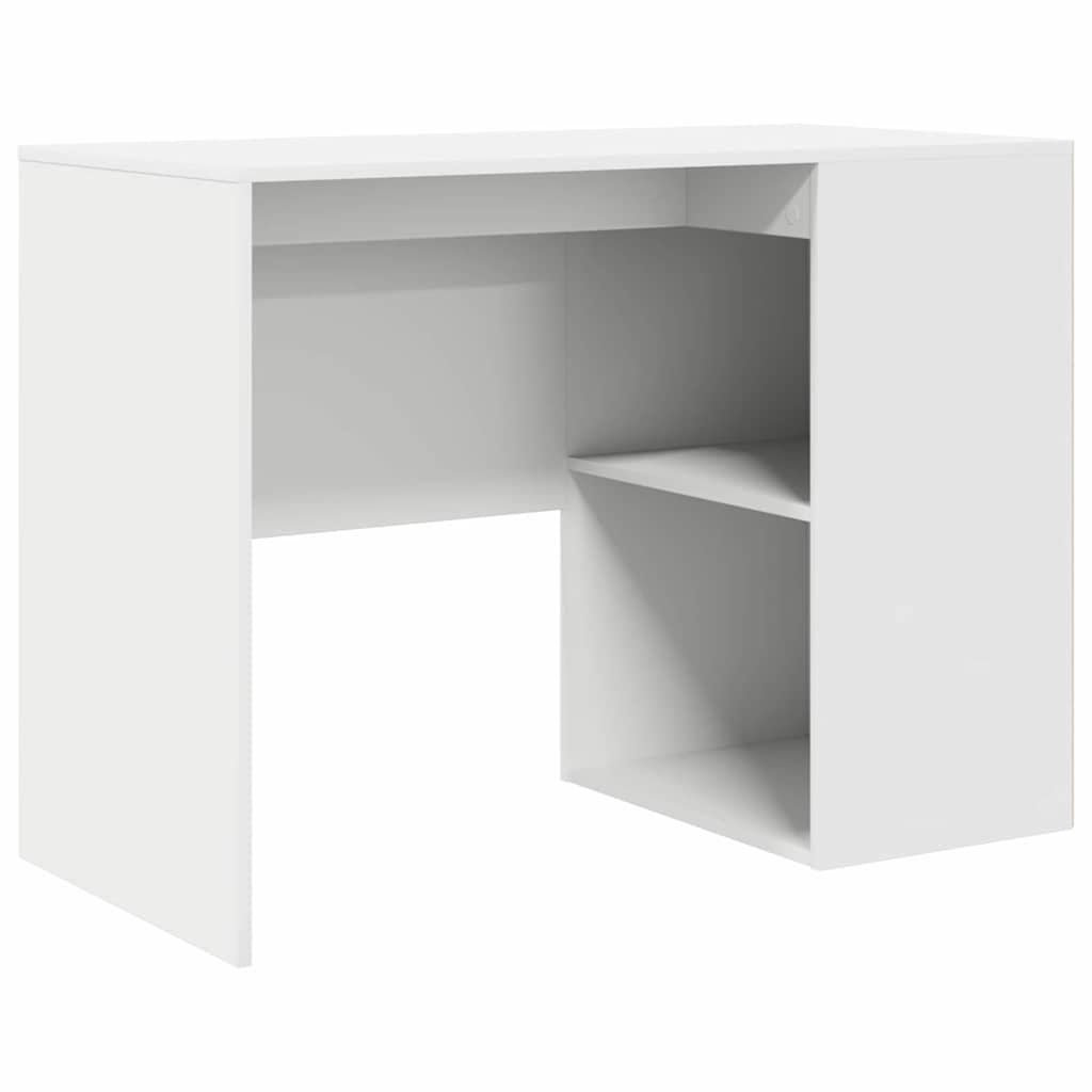 Eck-Schreibtisch mit Schubladen Weiß 102 x 88 x 75 cm