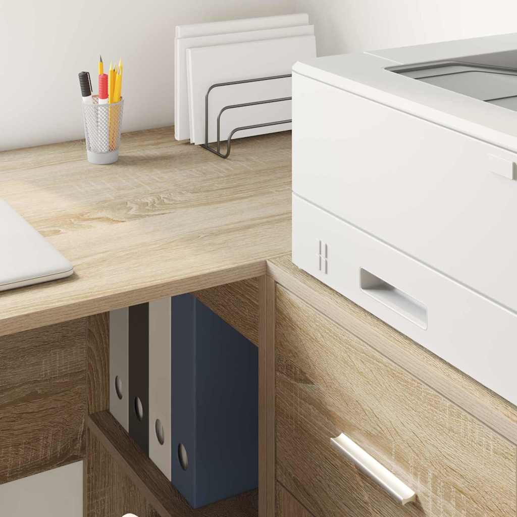 Bureau d'angle avec tiroirs Chêne Sonoma 102 x 88 x 75 cm